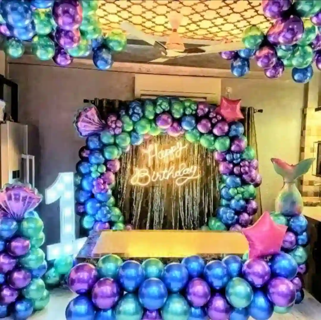 Mermaid Theme Seashell Symphony Birthday decor